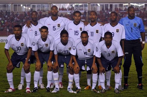 Photo: The Belize national football team poses before its historic Copa Centroamericana triumph over Nicaragua. (Courtesy Footballmatchpreviews.com)