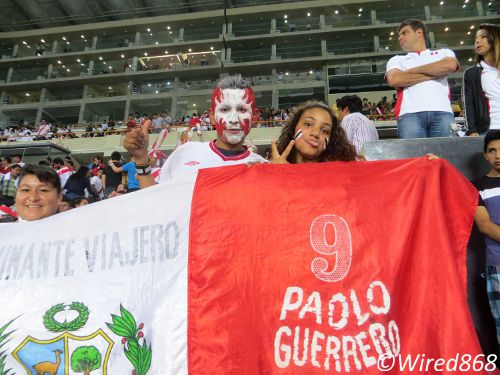 Photo: Peru football supporters revel in a good night out. (Courtesy Juliet Solomon/Wired868)