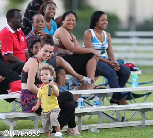 Photo: Jayden Sancho takes the mic during the 2013 Wired868 Football Festival at UWI. (Courtesy Allan V. Crane/Wired868)