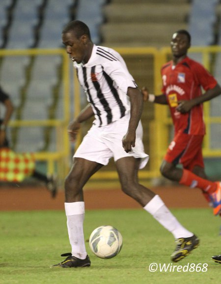 Photo: Central FC striker Rundell Winchester. (Courtesy Wired868)