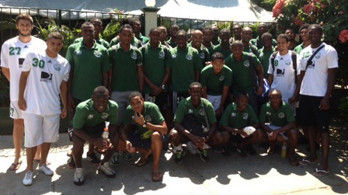 Photo: W Connection players pose during their pre-season tour in Colombia. (Courtesy DIRECTV W Connection)